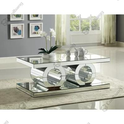 China Living Room Wholesale Mirrored Glass Coffee Table for sale