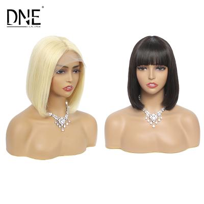 China Cuticle Aligned Human Hair Wigs Long Bob Lace Front Wig 613 Wigs Blonde for sale