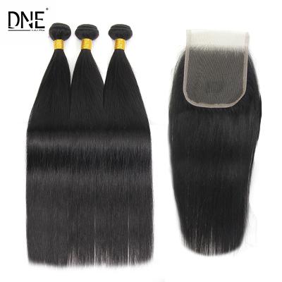 China Silky Straight Wave Deep Wave Bundles With Closure for sale