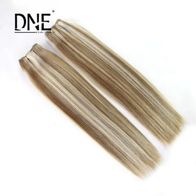 China Silky straight wave blonde ombre hair weft, thick virgin brazilian hair 3 bundles really truscend, blonde skin weft glue in hair extension for sale