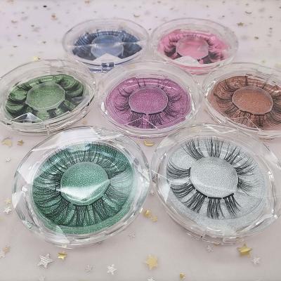 China Wholesale Natural Long Customized Mink Segmented Eyelash Hot Style Fake Boxes 25MM 25MM False Mink Eyelash Box for sale