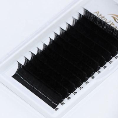 China Wholesale Natural Soft Mixed Silk Eyelash Extensions Tray 8-14mm J Loop Individual Lash for sale