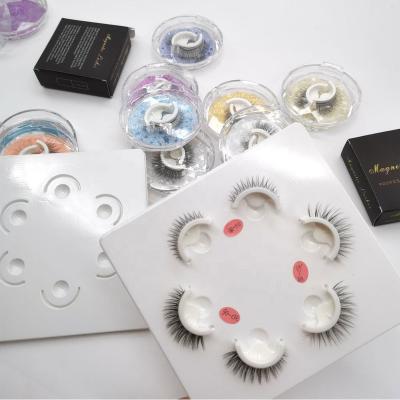 China Self Adhesive Mink Eyelash Strip Wholesale Natural Long Self Adhesive Eyelashes for sale