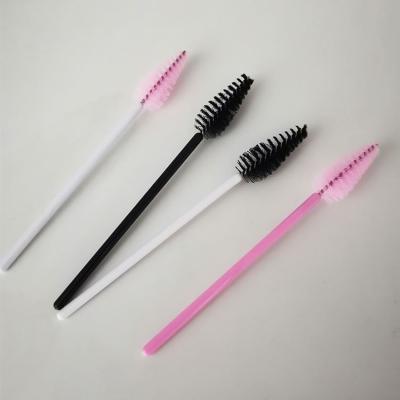 China Plastic Eyelash Brush Plastic Handle Makeup Brush Eyelash Extension Cosmetic Cleaning Brush for sale