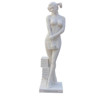 China Durable And Artistic Garden Goddess Decorative Stone Carve Marble Statues For Sale for sale