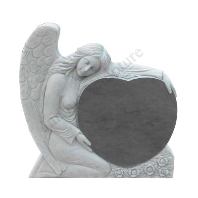 China European European Decoration Angel Polishing Granite Monumen of Style Cemetery for sale