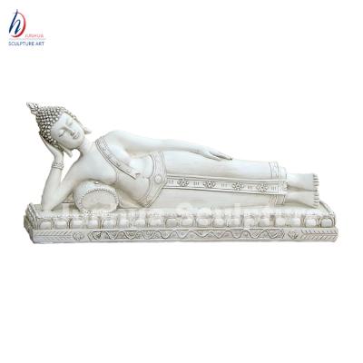 China Modern Classical Natural Marble Sleeping Lying Buddha Sculpture for sale