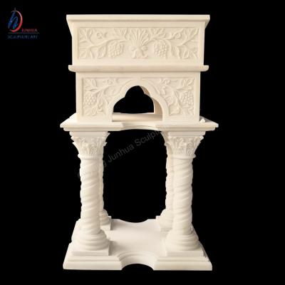 China Modern Beige Marble Stone Religious Altar Platform for sale