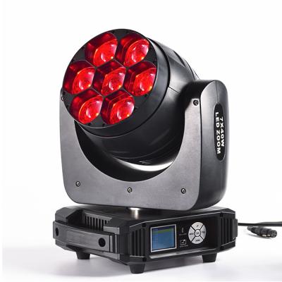 China 7x40w Theme Park COB Party Light DJ Disco 4 in1 LED Zoom Wash Moving Head Light For Stage Theater TV Studio for sale