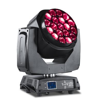 China Professional stage zoom bee eye beam 19pcs 15w 4in1 led rgbw moving head led for sale