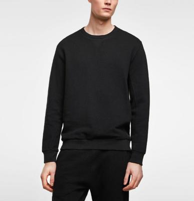 China 2018 OEM Best Selling High Quality Anti-pilling Men's Pullover Black Sweatshirts for sale