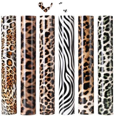 China Ironing Animal Leopard Pattern Heat Transfer Vinyl Printing HTV Craft Movie T-shirt Decoration DIY Craft Material for sale