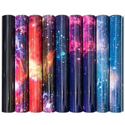 China Garment 10 Pieces Starry Sky Series Heat Binding Vinyl Transfer Vinyl Ironing Textile HTV Suitable For T-shirt DIY Craft Set (30cm x 25cm) for sale