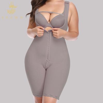 China New Fashion Antibacterial Adjustable Shoulder Straps Elastic Compression Full Plus Size Body Shaper Plus Size Jumpsuits For Women for sale