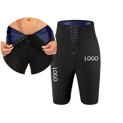 China Wholesale Custom 2021 Antibacterial Logo Shaper Tummy High Quality Check Sweat Shapewear Sana Leggings Corset Pants Shorts Waist Trainer for sale