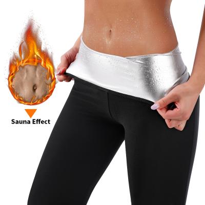 China Antibacterial Hot Effect Slimming Trainer Gym Leggings Sauna Body Shaper Fitness Waist Pants With Adjustable Control Panties for sale