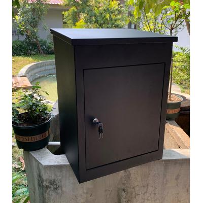 China Anti Theft Wall Mounted Outdoor Wall Mount Metal Smart Mailbox Detachable Parcel Box For Residential Delivery Drop Box for sale