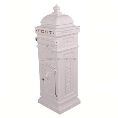 China Stainless Steel Free Standing Freestanding Cast Aluminum Mailbox Mail Box Parcel Box for sale