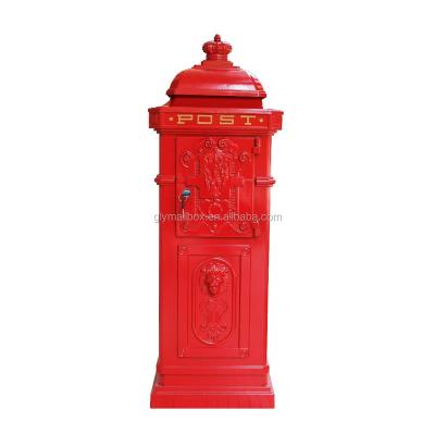 China Free Standing Modern Crown Modern Cast Aluminum Mailbox Letter Box for sale