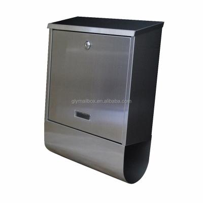 China 304 Stainless Steel Mailbox Letter Box Wall Mounted Decorative Mailbox CF-M-542 for sale