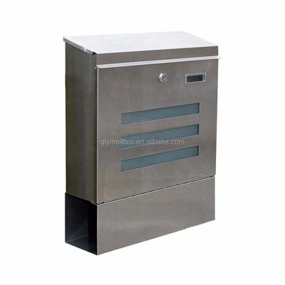 China Foshan Factory Wall Mounted 304 Stainless Steel Mailbox Letter Box Wall Mounted Mailbox for sale