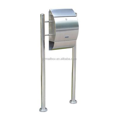 China Wholesale Free Standing 304 Stainless Steel Mailbox Modern Free Standing Residential Letter Box for sale