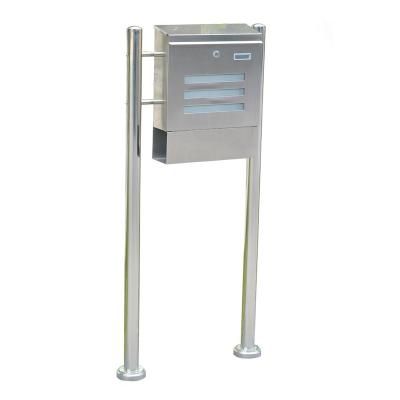 China Simple Appearance Stainless Steel Mailbox Free Standing Waterproof Letter Box for sale