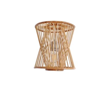 China Modern Indoor Lighting Rattan Lampshade Art Chandelier Led Pendant Light Modern Decoration Chandelier Style Rattan For Home Decor for sale