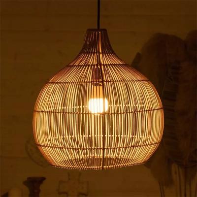 China 100% Eco-friendly Lamp Covers And Factory Handmade Woven Pendant Lamp Shades Bamboo Decorative Rattan Lamp Shades for sale