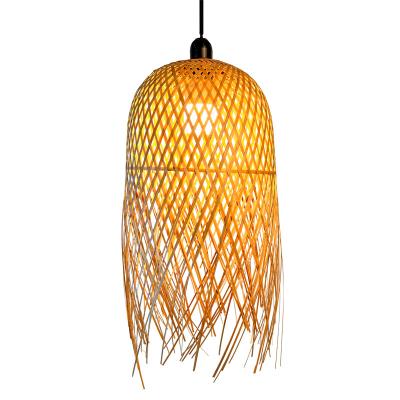 China 100% Handmade Fashion Wholesale Modern Designs Lighting Decoration Handmade Natural Bamboo Woven Lampshade for sale