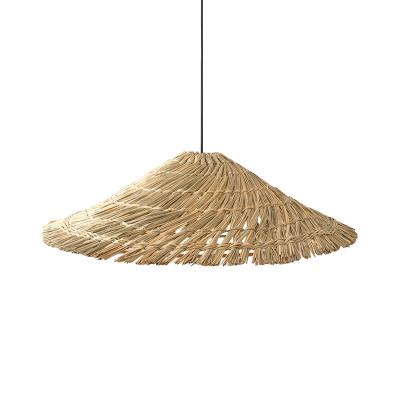 China Wholesale Price Rattan Shade Rattan Lamp Shade Decorative Hand-woven Natural Handmade Woven Pendant Light Shade Chandelier for sale