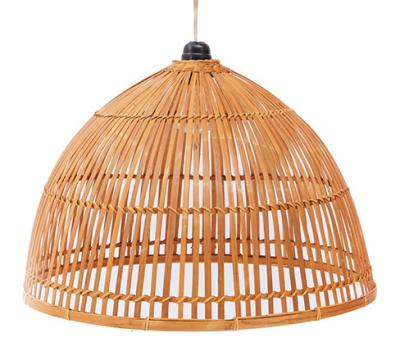 China 2023 Trend Decoration Trend Shape Eco-friendly Bamboo Light Shade Solid Rattan Solid Ceiling Shade Unique Natural Option for sale