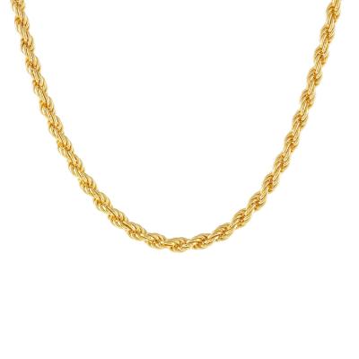 China Trendy 2020 CLASSIC 925 sterling silver with 18K gold plated necklace for women rope chain necklace for party for sale