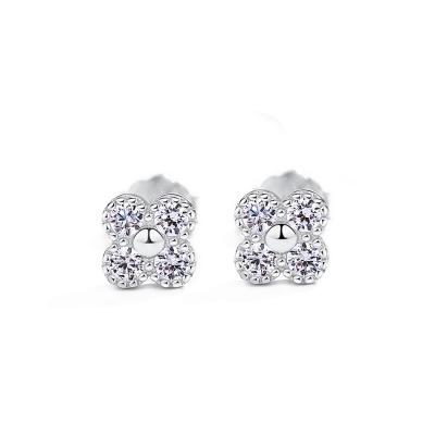 China CLASSIC Custom Design 925 Sterling Silver Earrings Flower Shape Earring For Fashion Women Wearing for sale