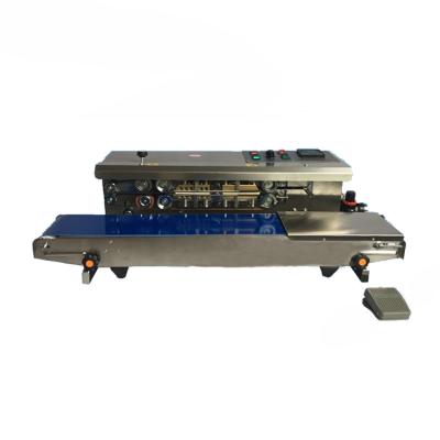 China Food Bag Sealing Machine With Nitrogen Gas Filling Horizontal Type Continuous Strip Sealer for sale