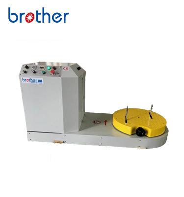 China Brother Low Table Automatic Carton Box Airport Luggage Stretch Chemical Film Pallet Wrapping Packing Machine for sale