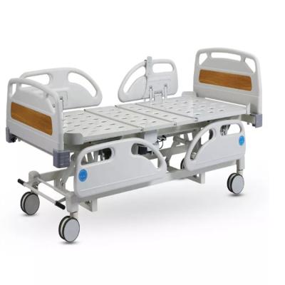 China Wholesale 3 Function Traditional Clinic ICU EUHB244 Foldable Electric Patient Medical Hospital Bed with Wheels for sale