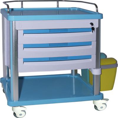 China EU-0151-5 ABS Hospital Traditional Trolley Emergency Clinical Trolley Medical Trolley Factory for sale