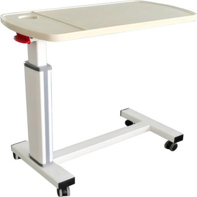 China Factory EU-0521 Traditional Mobile ABS Plastic Medical Service Hospital Equipment OverBed Table With Wheels for sale