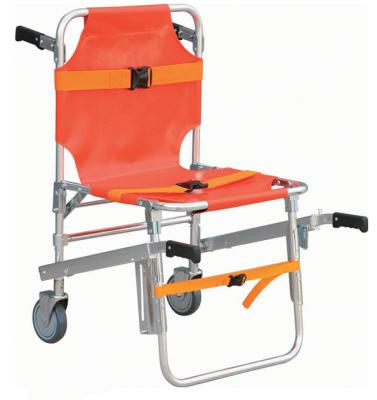 China EU-ST511 Aluminum Alloy Emergency Ambulance Traditional Low Chair Stretcher With Two Wheels for sale