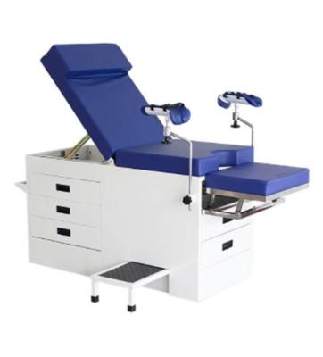 China Multifunctional Hospital Examination Bed EU-0443 Adjustable With Drawers Hospital Medical Manual Examination Delivery Gynecological Table for sale