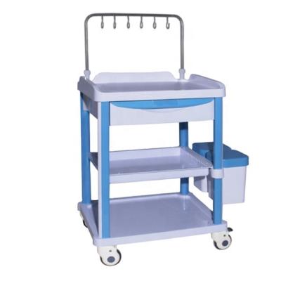 China Traditional Hospital EU-TR529 ABS Infusion Trolley Medical Transfusion Trolley Medical Crash Trolley For Sale for sale