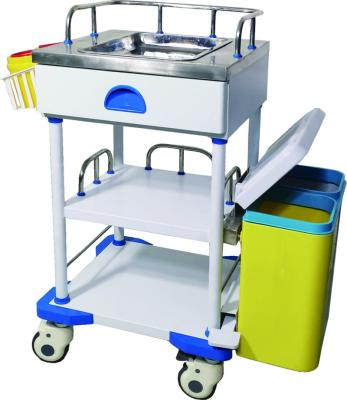 China ABS EU-0151-7 Traditional Equipment Trolley Hospital Medical Trolley Medical Cart Treatment Trolley for sale