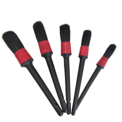 China Household Tool Kit 5 Pcs Brush Auto Car Detailing Reading Brush For Car Use Wheel Air Vent Wet & Dry Cleaning for sale