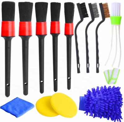 China 13pcs Car Motorcycle Auto Detailing Brush Car Interior Detailing Cleaning Brush For Interior Cleaning Car Motorcycle Auto Detailing Brush for sale