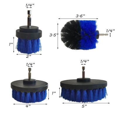 China 4 Pack Drill Brush Power Scrubber Viable Cleaning Brush For Bathroom Cleaning Tub for sale