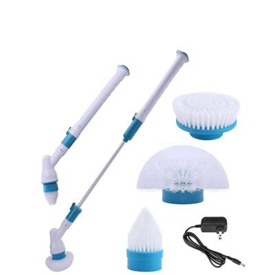 China Stored Cordless Rechargeable Electric Cleaning Brush With Long Handle Automatically Rotating Telescopic Waterproof Cleaning Brush for sale