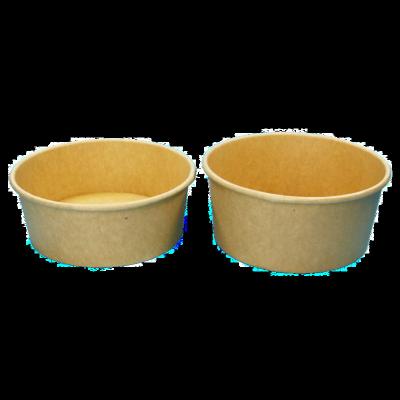 China Wholesale Custom Disposable Kraft Paper Salad Bowl Salad Lunch Container for sale