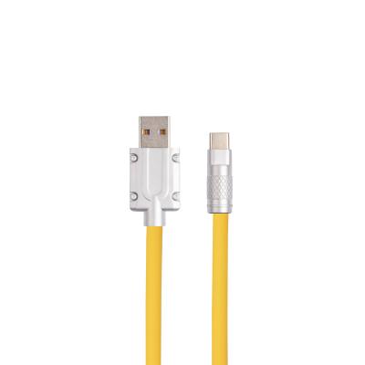 China Mobile Phone 6A 120W Travel Charging Data Cable USB A to Type to C USB-C Soft Silicone Micro Palladium Charger Phone Fast Charging Data Cable for sale