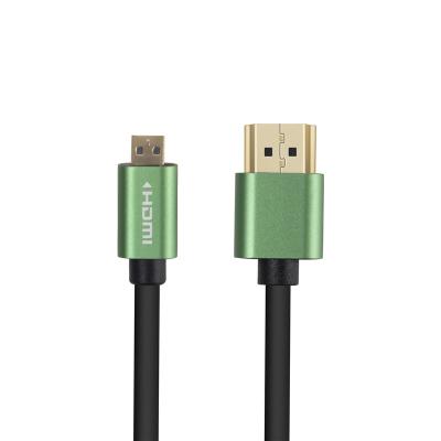 China COMPUTER 1M, 1.5m, 2M, 3M 5M high speed 10m gold plated micro hdmi to hdmi 1080p 3D cable 1.4 version for camera for sale